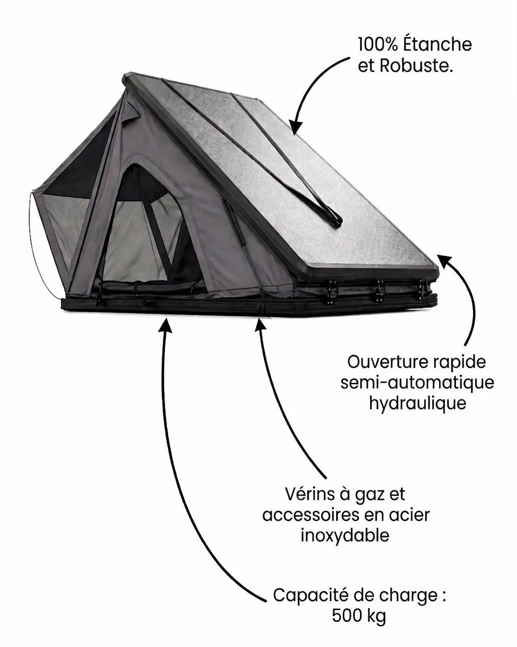 Tente de Toit Universelle pour Voiture et 4x4 - Camping aventure