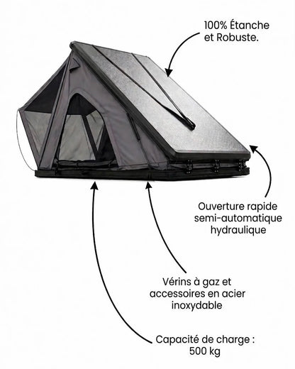 Tente de Toit Universelle pour Voiture et 4x4 - Camping aventure